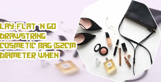 Lay flat cosmetic bag