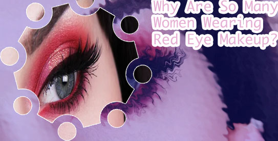 Red eye makeup